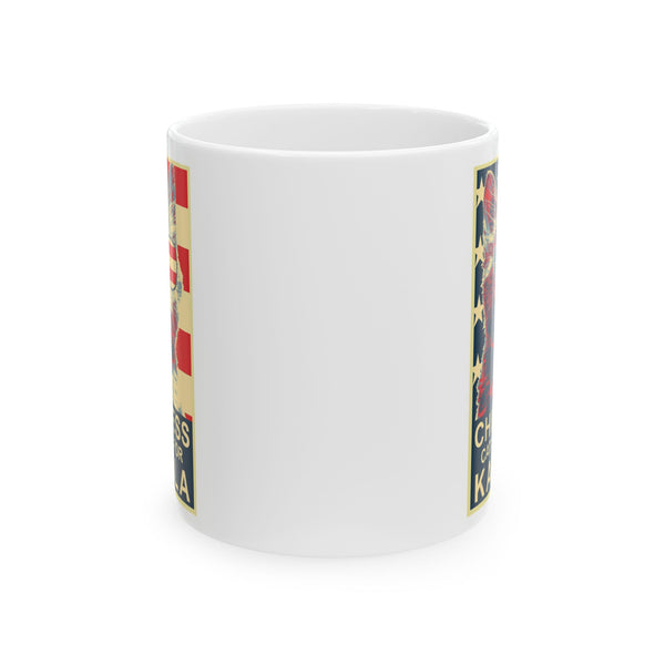 Childless Cat Lady Kamala, Ladies for Kamala Harris President 2024 White glossy Tea Coffee mug Ceramic Mug, (11oz, 15oz)