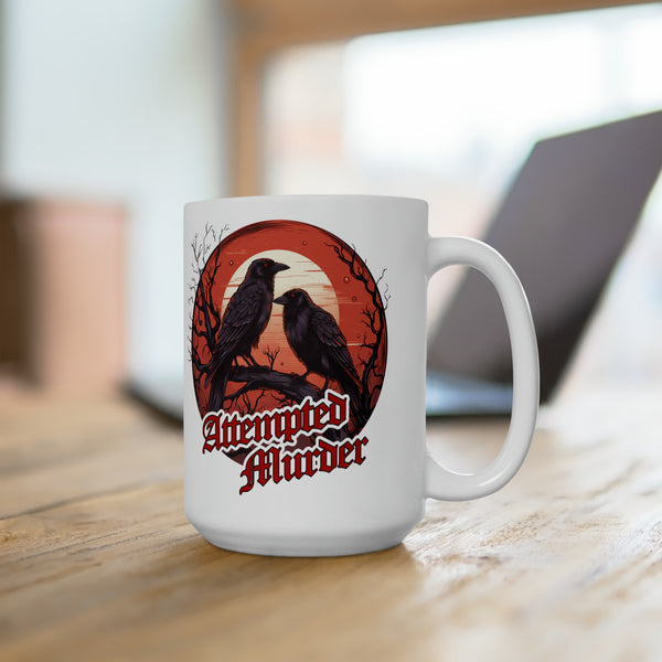 Attempted Murder Raven and Crows Coffee Mug Tea Cup