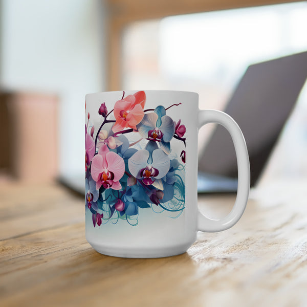 Vibrant Orchid Medley: A Burst of Color Coffee Mug Cup