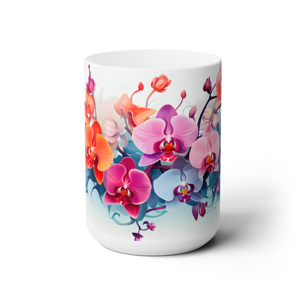 Vibrant Orchid Medley: A Burst of Color Coffee Mug Cup