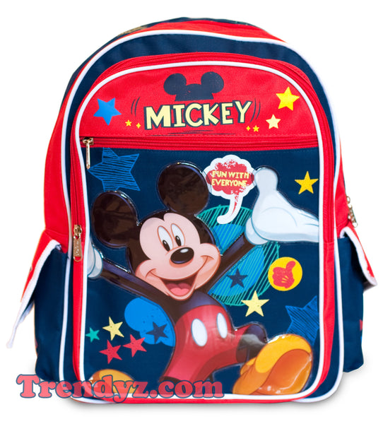 Disney Mickey Mouse - Fun with Everyone, Large School Backpack 16"