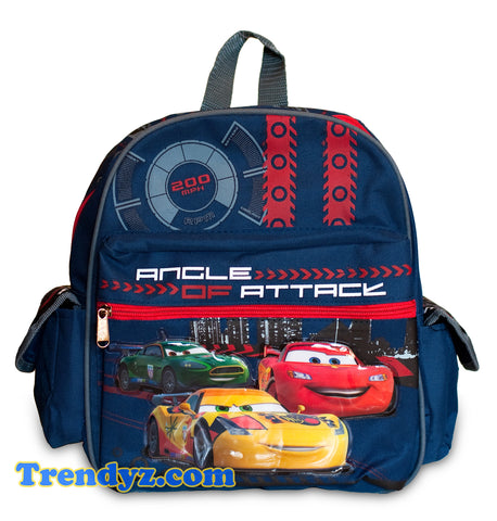 Disney Pixar Cars 2 - Angle of Attack: Miguel Camino, Nigel Gearsley & Lightning McQueen Toddler Medium School Backpack 12"