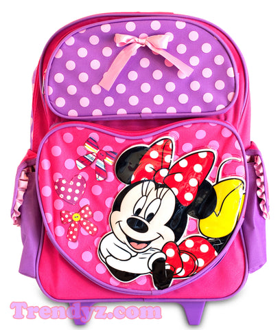 Disney Minnie Mouse - Minnie Mouse Large Roller School Backpack 16"