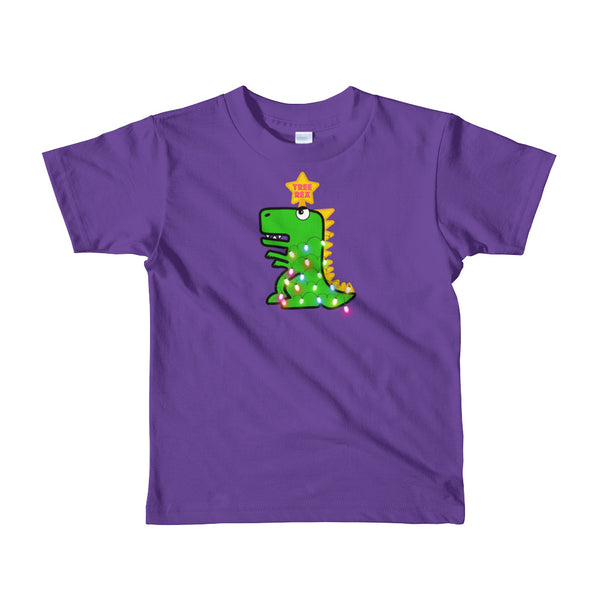 Tree Rex Funny T-Rex Dinosaur Christmas Kids Toddler T-Shirt - Merry Xmas Kids Funny Tee Made in USA