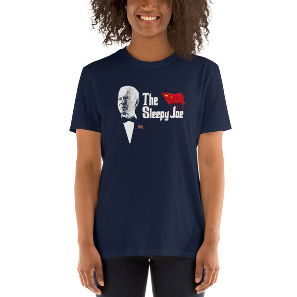 Sleepy Joe Biden with China Flag Godfather theme Design T-Shirt