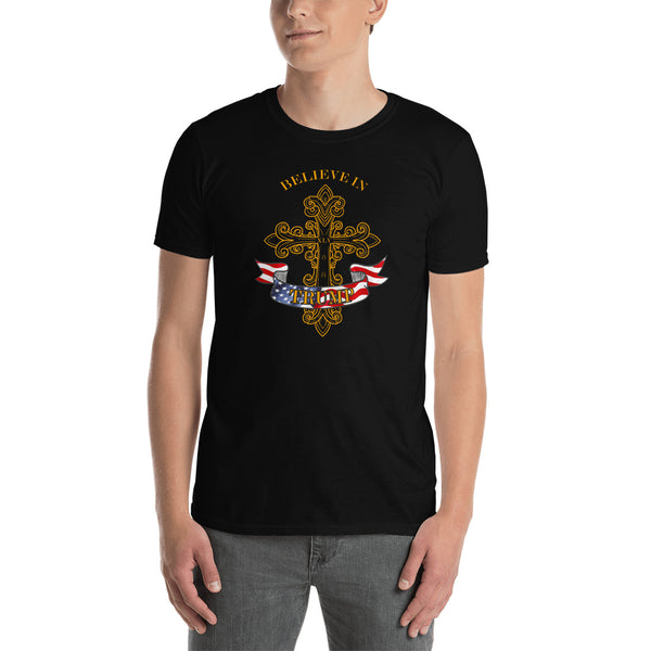 Believe in Trump Christian Holy Cross Design T-Shirt