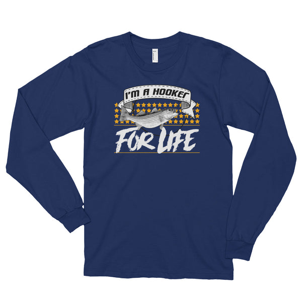 Funny Fisherman T-Shirt I am a Hooker for Life Fishing Shirt, Great Gift T-Shirt idea for any one who loves fishing!