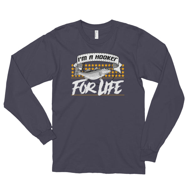 Funny Fisherman T-Shirt I am a Hooker for Life Fishing Shirt, Great Gift T-Shirt idea for any one who loves fishing!