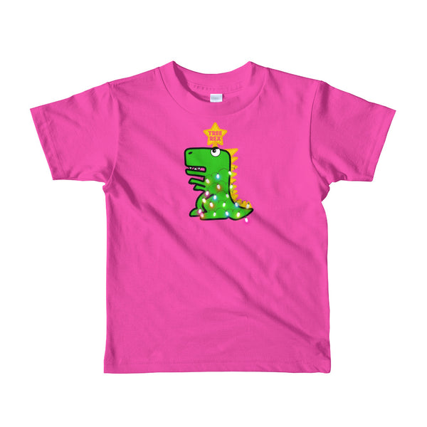 Tree Rex Funny T-Rex Dinosaur Christmas Kids Toddler T-Shirt - Merry Xmas Kids Funny Tee Made in USA