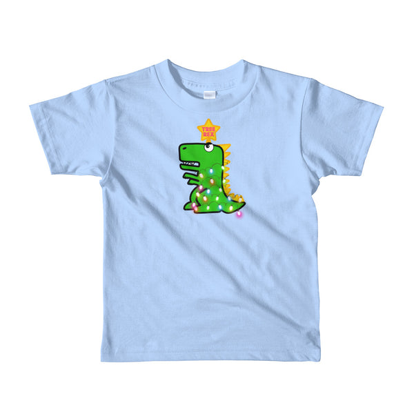 Tree Rex Funny T-Rex Dinosaur Christmas Kids Toddler T-Shirt - Merry Xmas Kids Funny Tee Made in USA