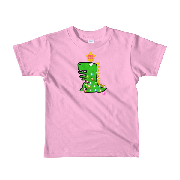 Tree Rex Funny T-Rex Dinosaur Christmas Kids Toddler T-Shirt - Merry Xmas Kids Funny Tee Made in USA