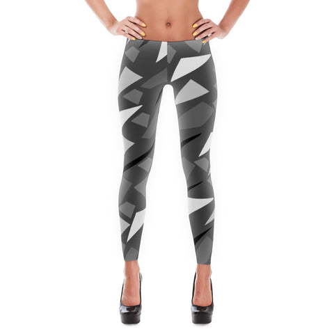 Grey Geometric Leggings Design in California