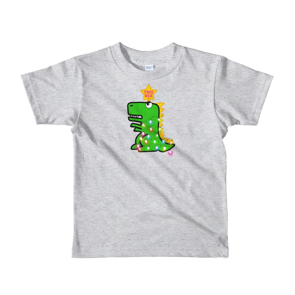 Tree Rex Funny T-Rex Dinosaur Christmas Kids Toddler T-Shirt - Merry Xmas Kids Funny Tee Made in USA