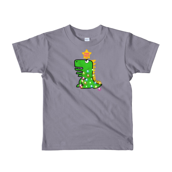 Tree Rex Funny T-Rex Dinosaur Christmas Kids Toddler T-Shirt - Merry Xmas Kids Funny Tee Made in USA