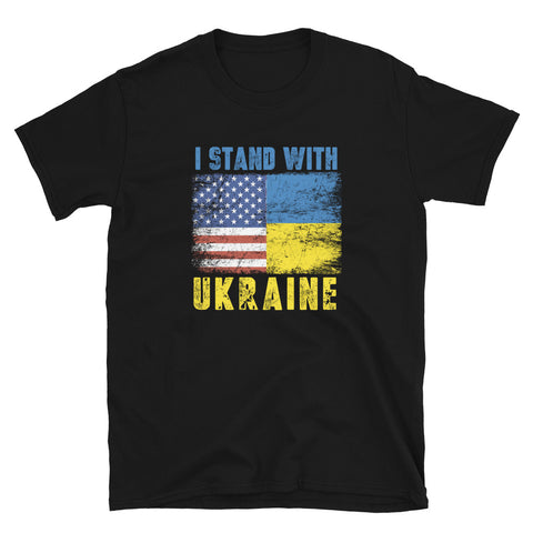I Stand with Ukraine Support Ukrainian Short-Sleeve Unisex T-Shirt