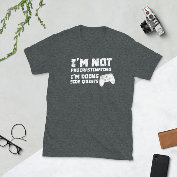 I'm Not Procrastinating I'm Doing Side Quests Game Gamer Gaming meme T Shirt - Trendyz
