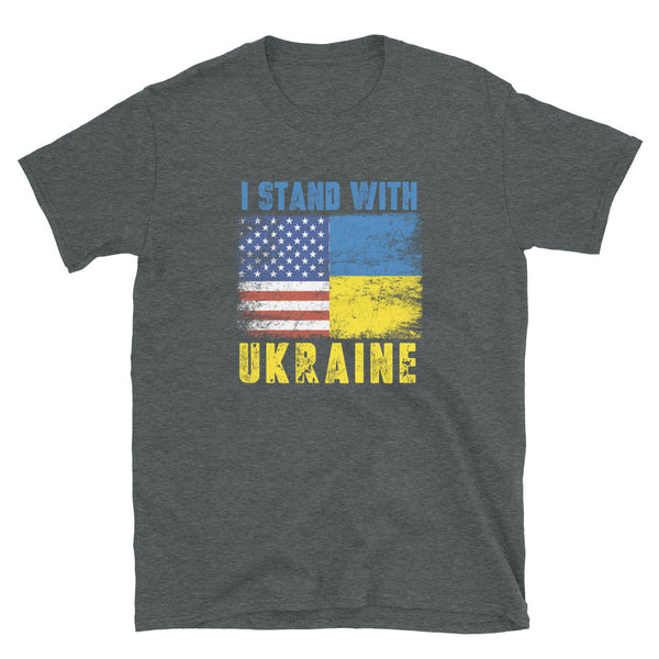 I Stand with Ukraine Support Ukrainian Short-Sleeve Unisex T-Shirt