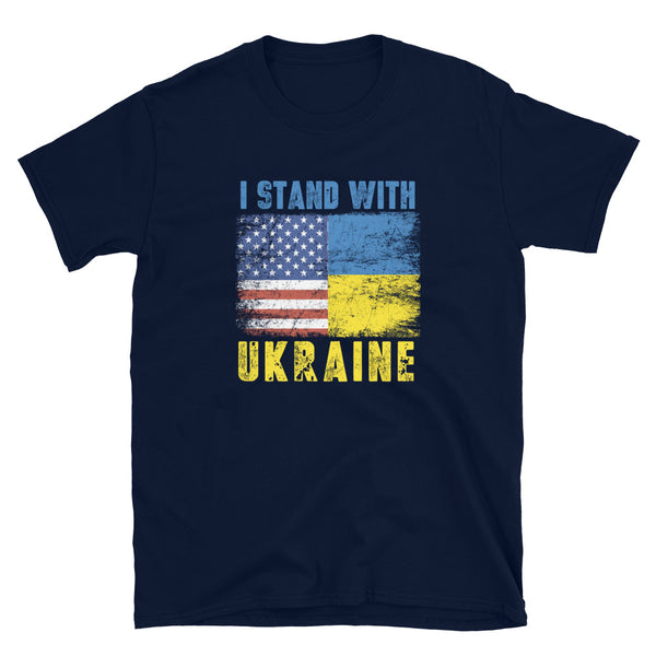 I Stand with Ukraine Support Ukrainian Short-Sleeve Unisex T-Shirt