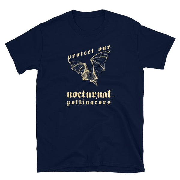 Protect Our Nocturnal Pollinators Bat Shirt in Vintage Retro Gothic Tee Short-Sleeve Unisex T-Shirt