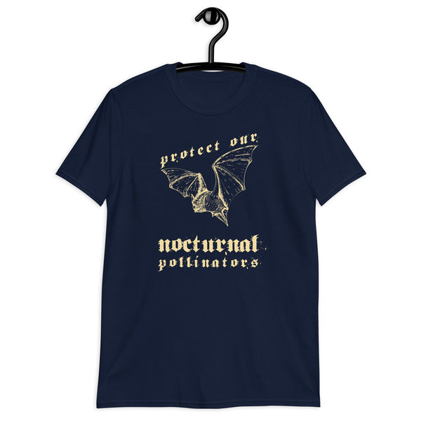 Protect Our Nocturnal Pollinators Bat Shirt in Vintage Retro Gothic Tee Short-Sleeve Unisex T-Shirt