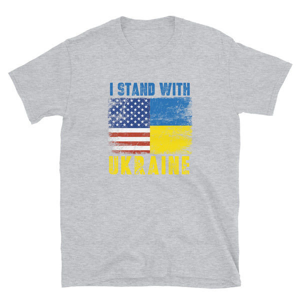 I Stand with Ukraine Support Ukrainian Short-Sleeve Unisex T-Shirt