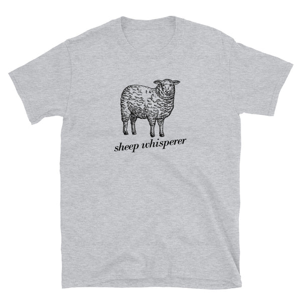 Sheep Whisperer Funny Sheep Lamb Live Stock Tee Funny Farmer Sheepherder Short-Sleeve Unisex T-Shirt