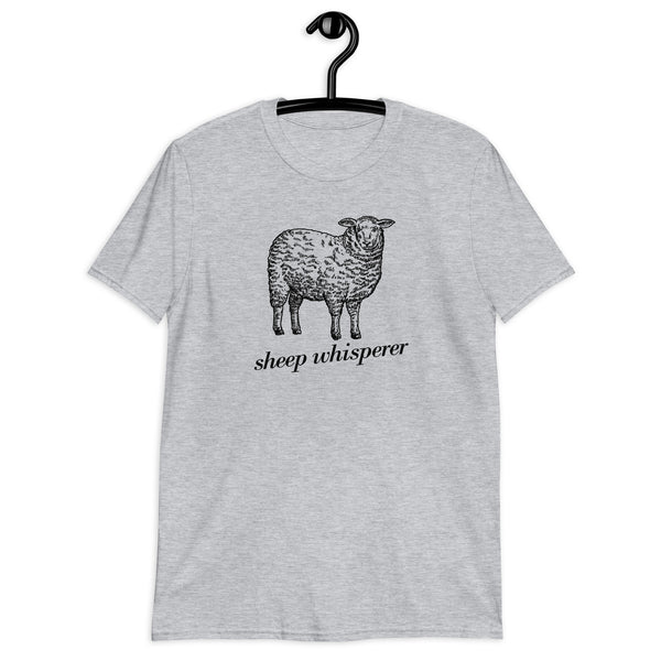 Sheep Whisperer Funny Sheep Lamb Live Stock Tee Funny Farmer Sheepherder Short-Sleeve Unisex T-Shirt