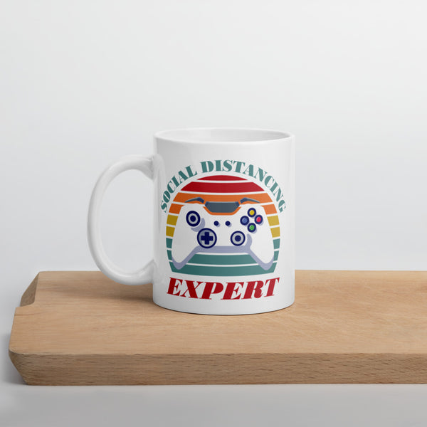 Social Distancing Expert Funny Gaming Gamer Mug