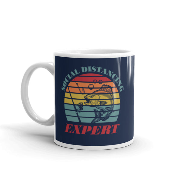 Social Distancing Expert for Fisherman Fishing Coffee Mug