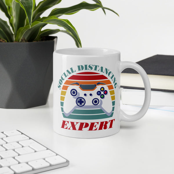 Social Distancing Expert Funny Gaming Gamer Mug