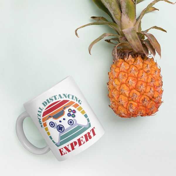 Social Distancing Expert Funny Gaming Gamer Mug