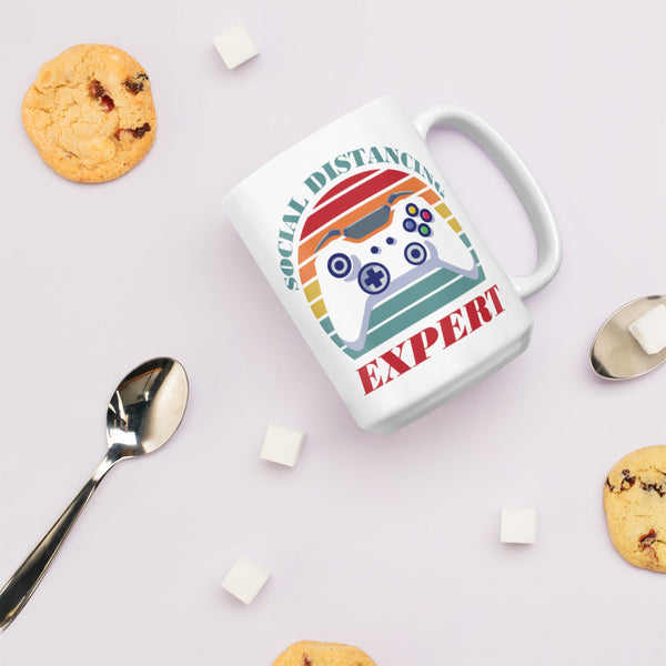 Social Distancing Expert Funny Gaming Gamer Mug