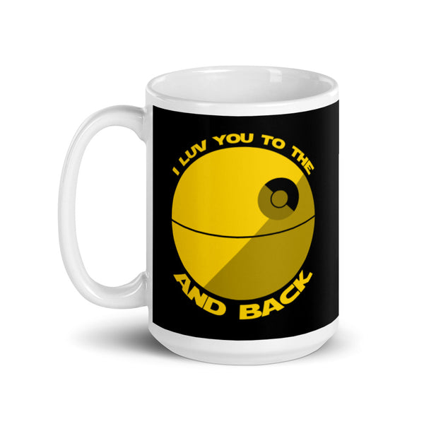 I Love You to the Death Star and Back Funny Star Wars Coffee Mug Valentine's Day Gift