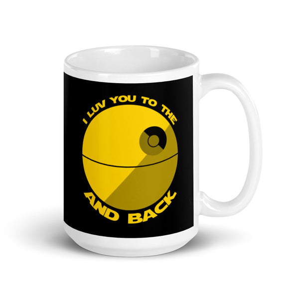 I Love You to the Death Star and Back Funny Star Wars Coffee Mug Valentine's Day Gift