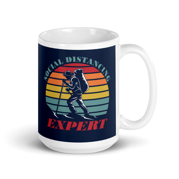Social Distancing Expert for Hiker Hiking Camper Camping Coffee Mug